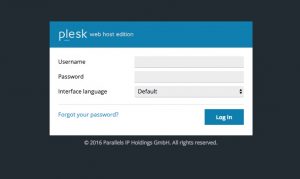 Plesk login